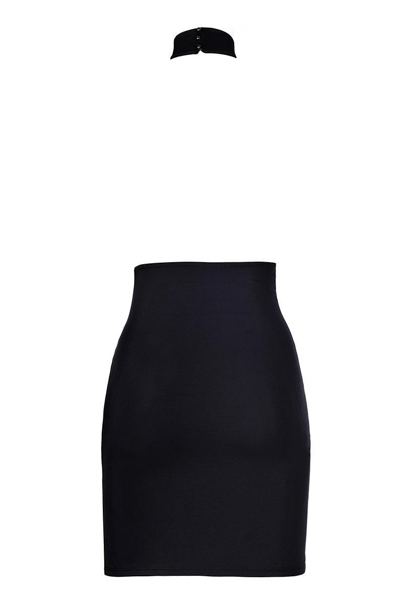 Robe-noire-clubwear-tulle-V-9149