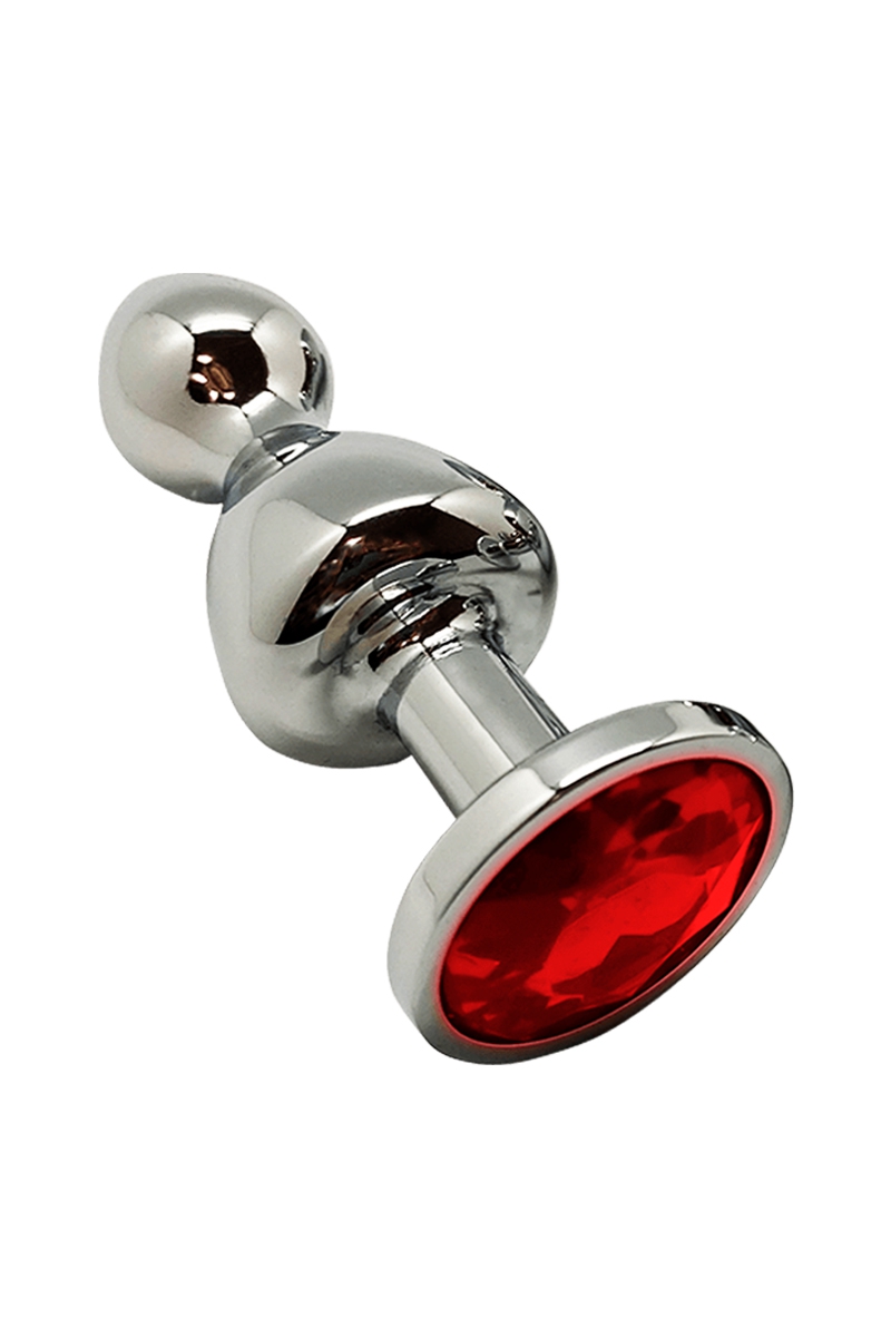 Plug bijou rouge en métal M - Wooomy