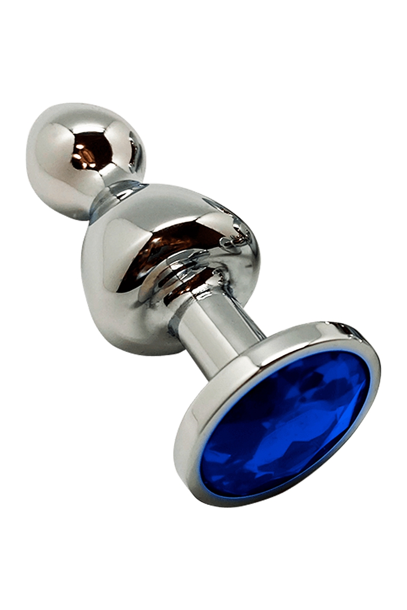 Plug bijou bleu en métal L - Wooomy