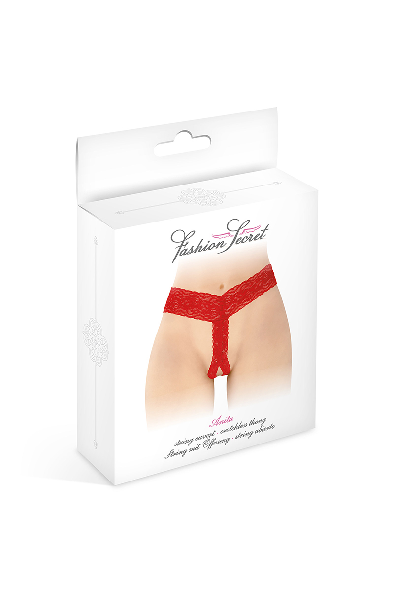 boite emballage String ouvert rouge Anita