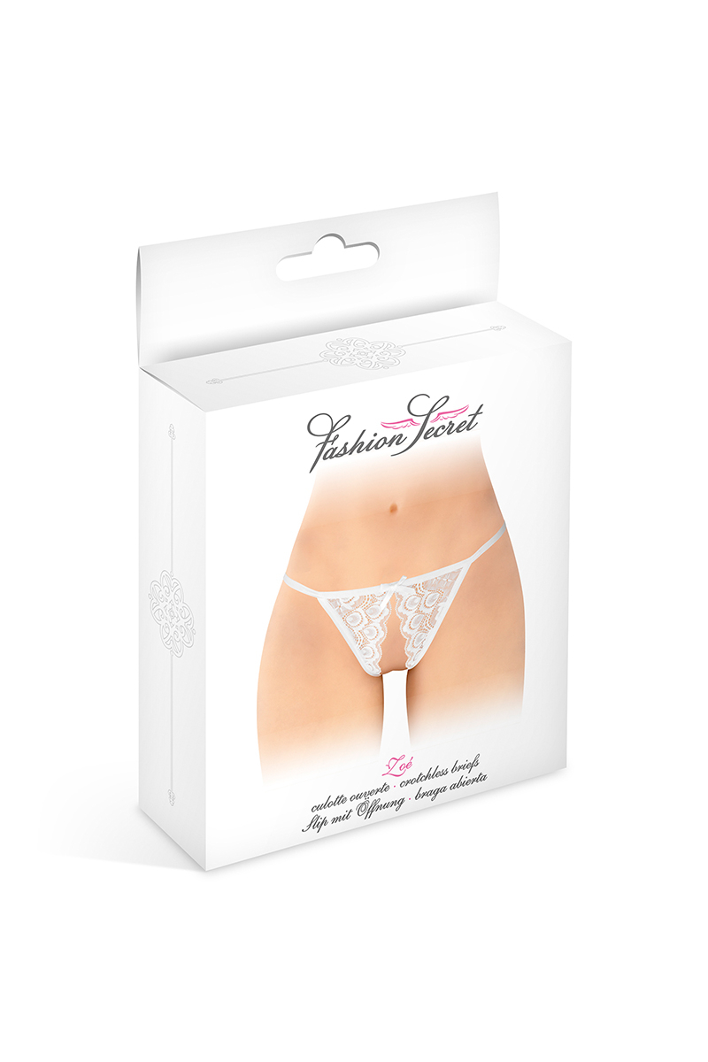 boite emballage Culotte blanche ouverte Zoé fashion secret