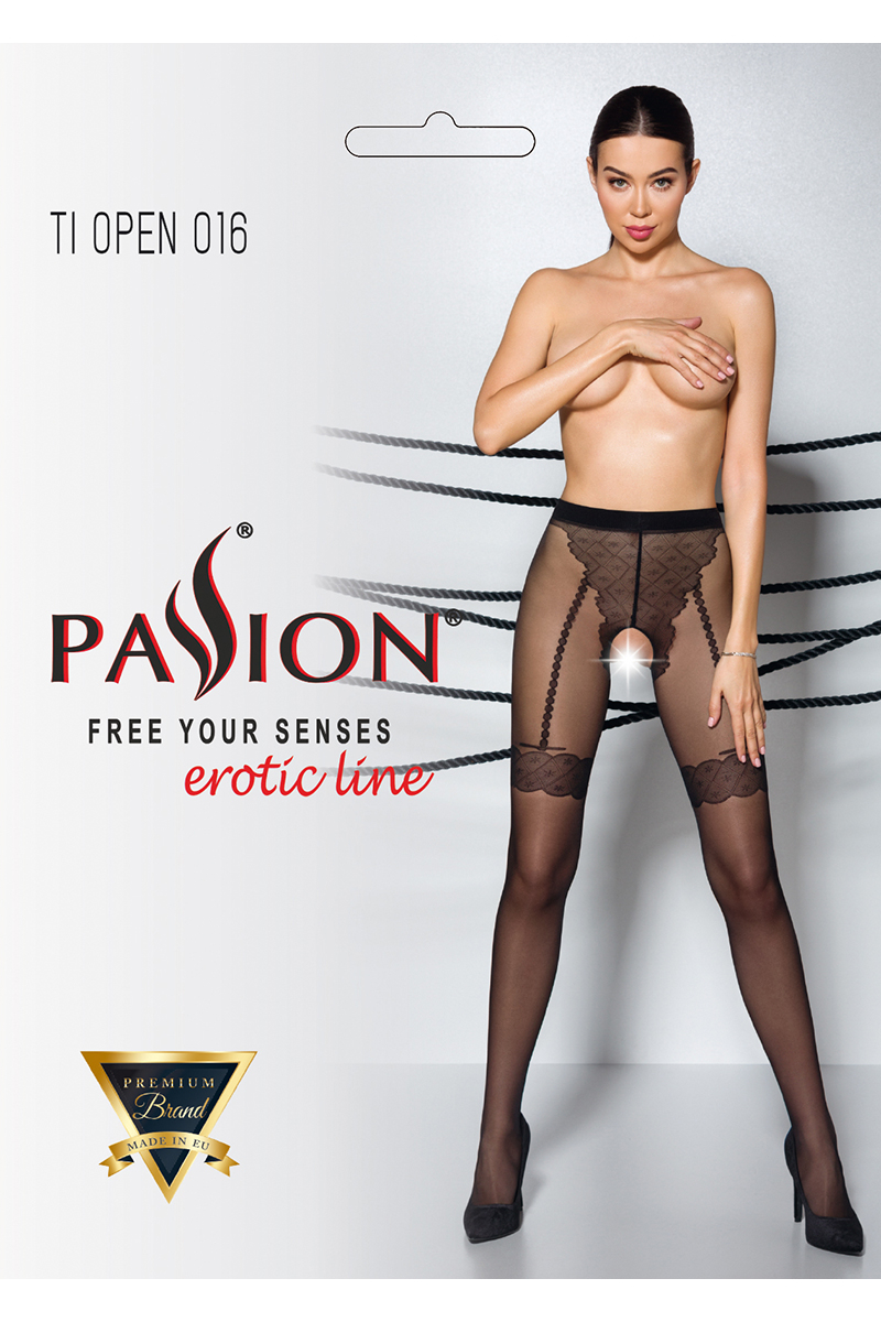 Collants ouverts noirs TI016