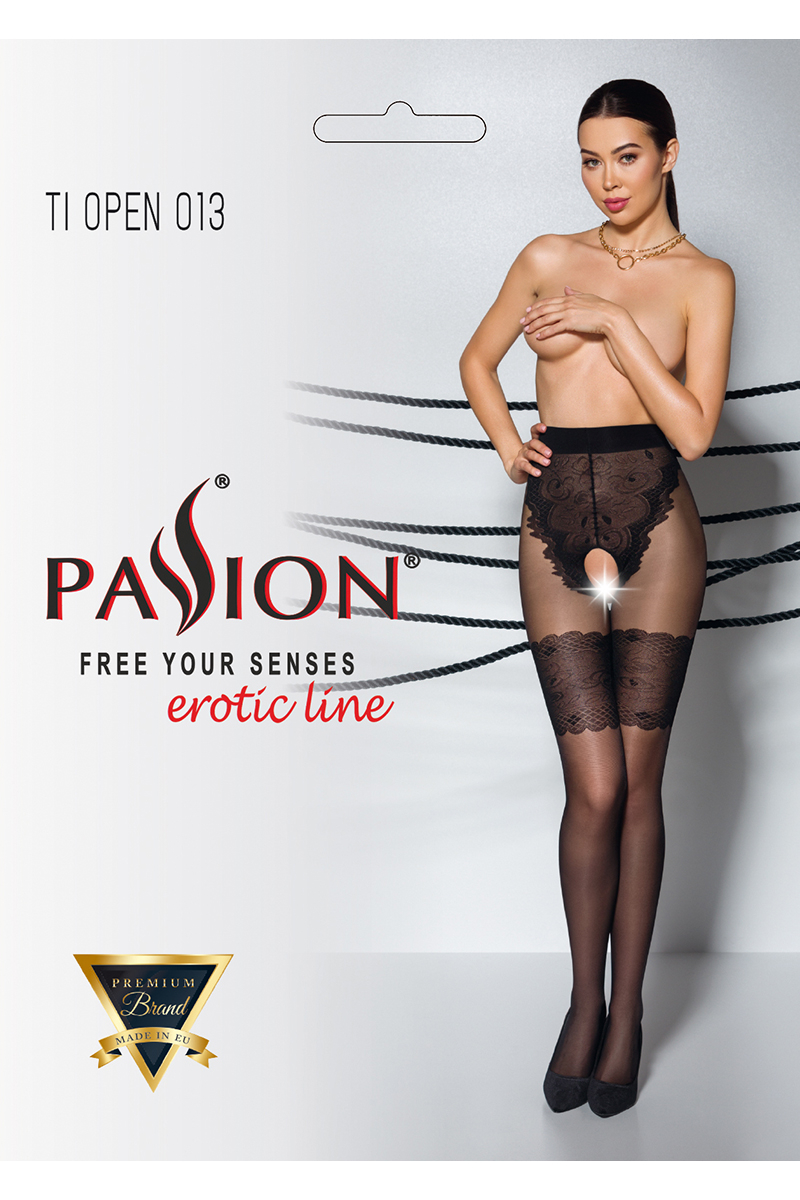 boite emballage Collants ouverts noirs TI013