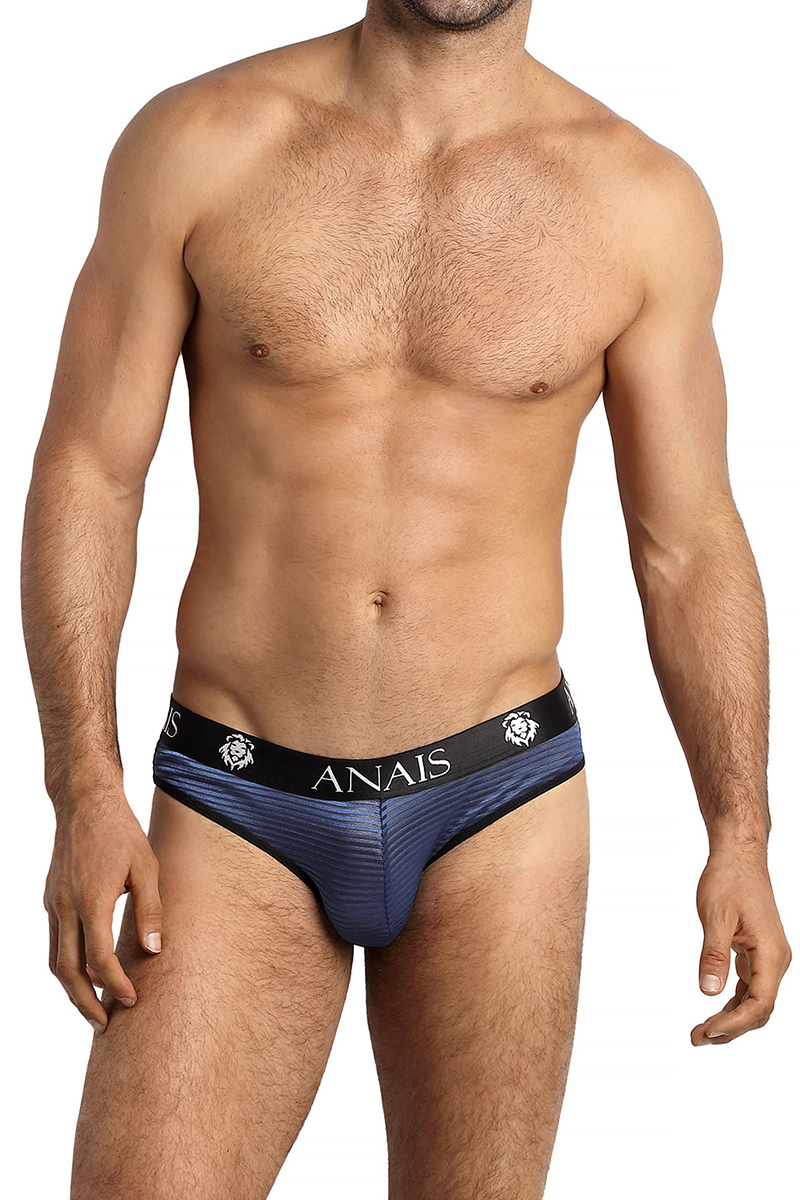 slip bleu marine à rayures