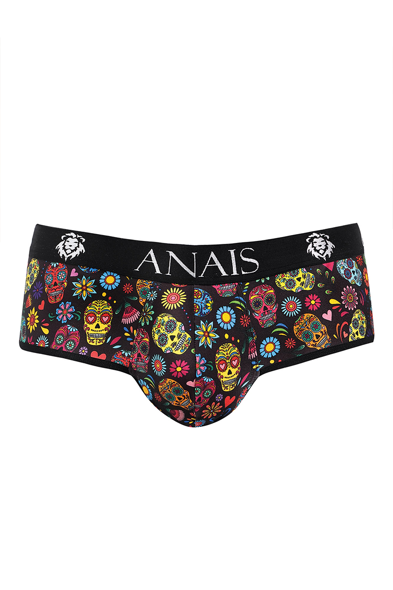 jock strap tête de mort mexicaine style bikini pour homme ouvert sur les fesses