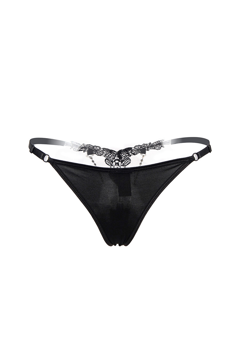string ouvert noir femme ooh my god