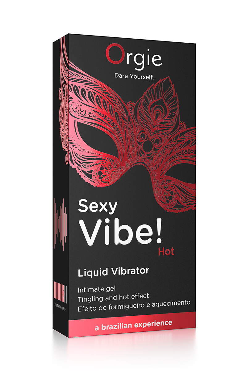 boite emballage Gel dexcitation Sexy Vibe Hot Liquid Vibrator Orgie