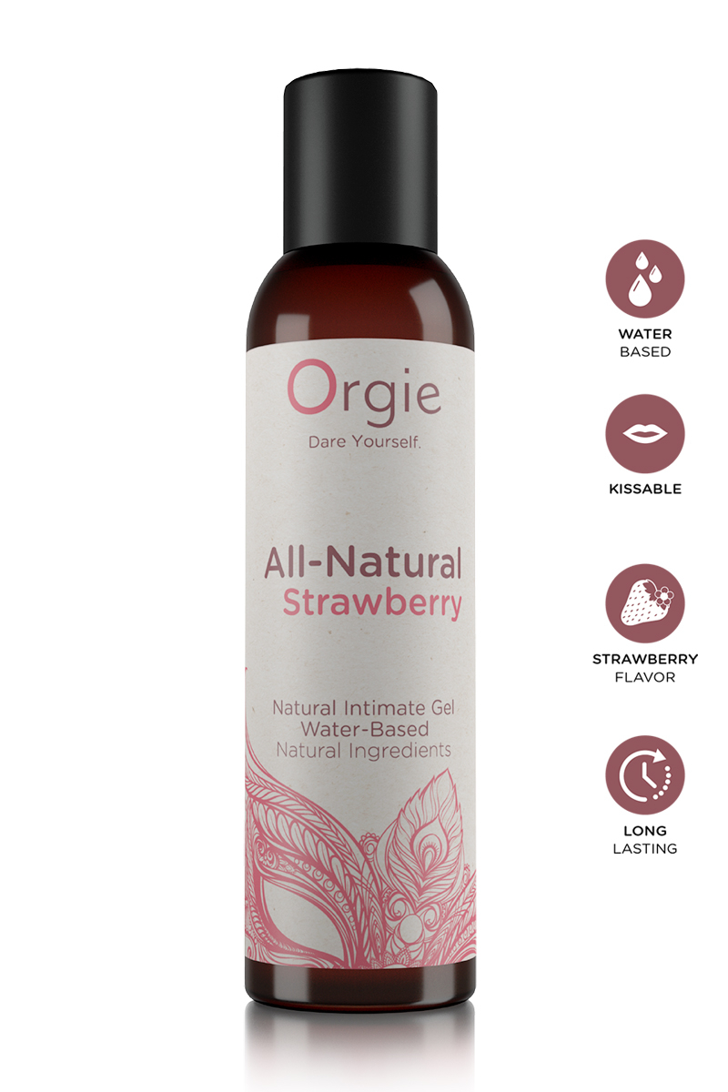 lubrifiant fraise comestible ingrédients naturels à base d'eau 150ml