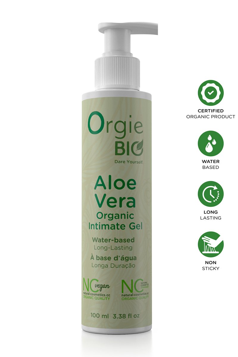 Gel Intime Bio à l'Aloe Vera Orgie, gel lubrifiant vegan et bio - oohmygod