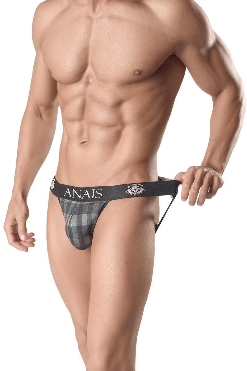 Jockstrap à carreaux gris Aegis