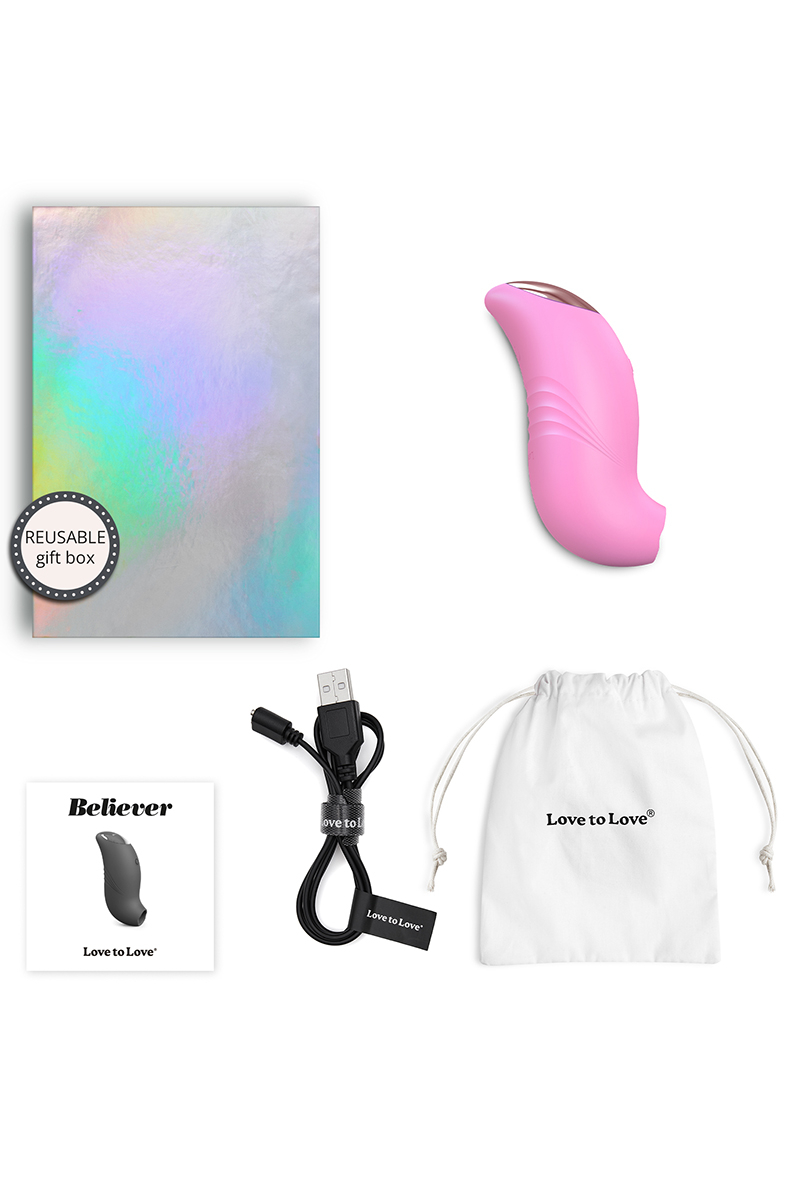 accessoires fournis avec le Stimulateur clitoridien Believer rose