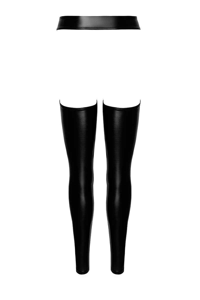 Legging Chaps Rebel F323 wetlook Noir Handmade