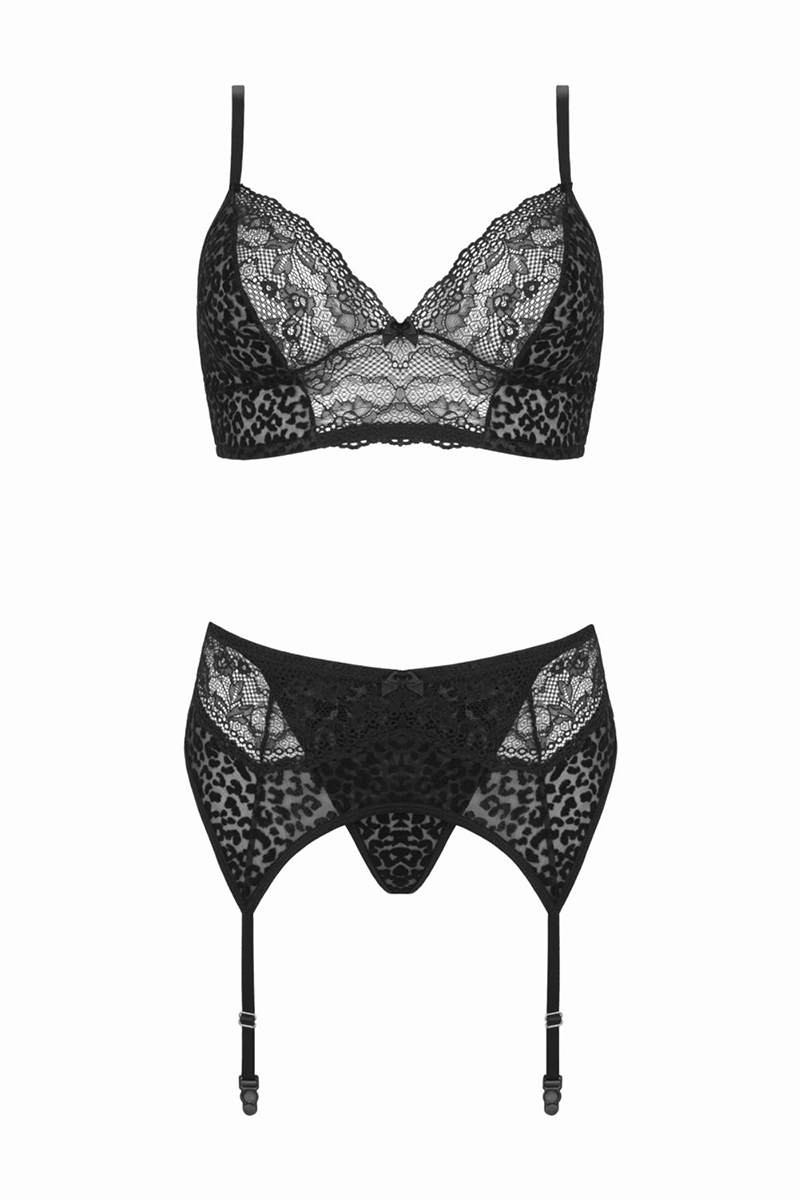 Ensemble-lingerie-3-pieces-Sanne-ooh-my-god, ensemble sexy Christine le Duc, vu de face non porté