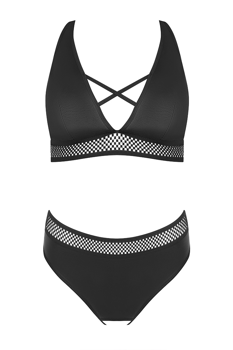 Lingerie sexy femme Passion Kristeen Ooh My God – ensemble deux pièces noir vue de face