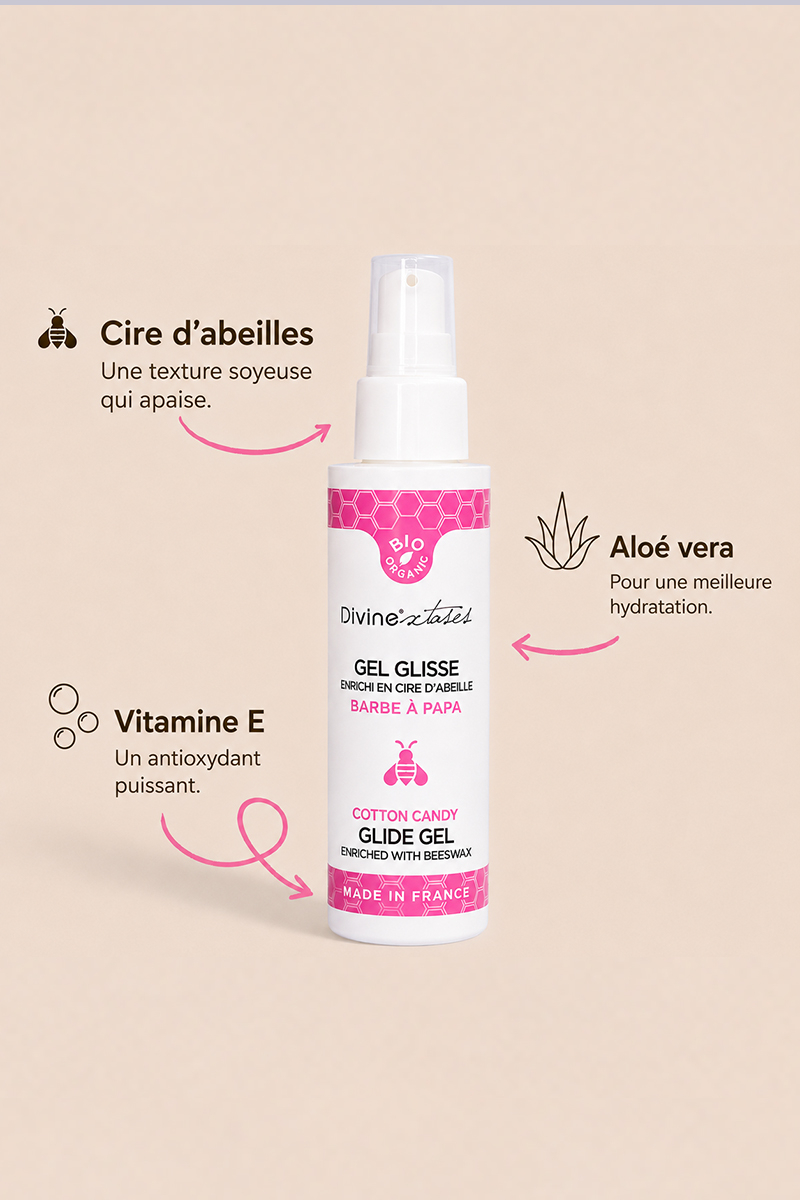 Flacon 100 ml de Lubrifiant Barbe à Papa Divinextases dans la boutique Ooh My God