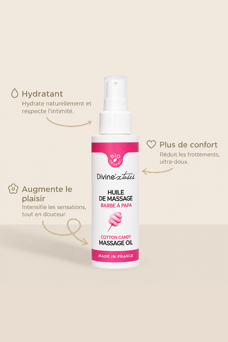 Flacon pompe Huile de massage Barbe à Papa Divinextases – Ooh My Godphoto1_800