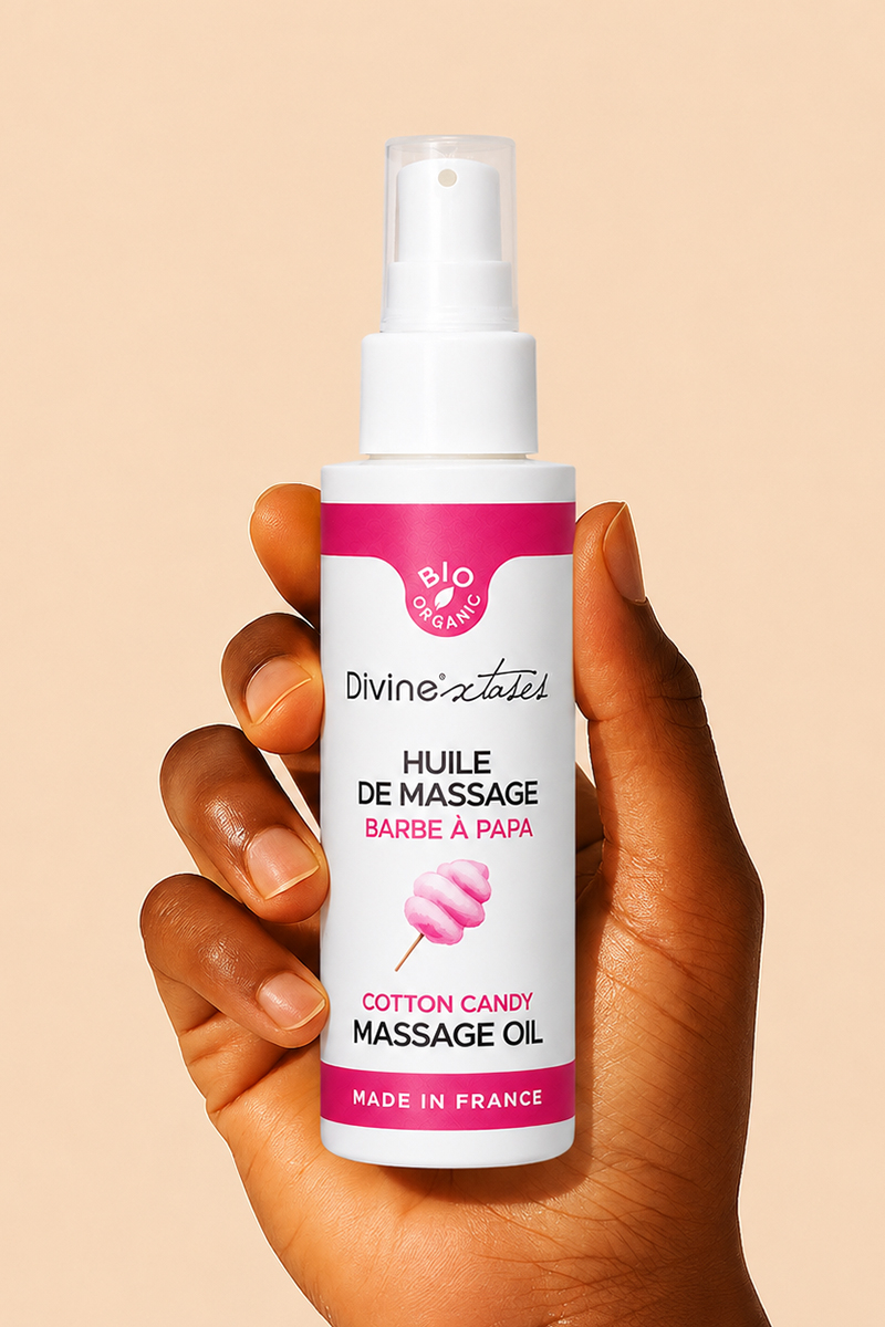Huile de massage BIO Barbe à Papa Divinextases 100 ml – Ooh My God