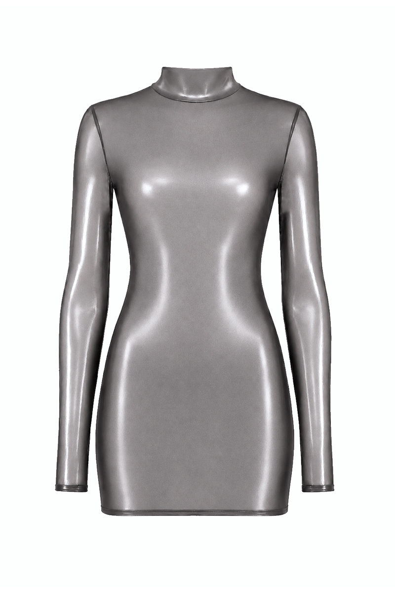 Ooh My God - Mini robe manches longues Moondust F431 Noir Handmade, photo 4