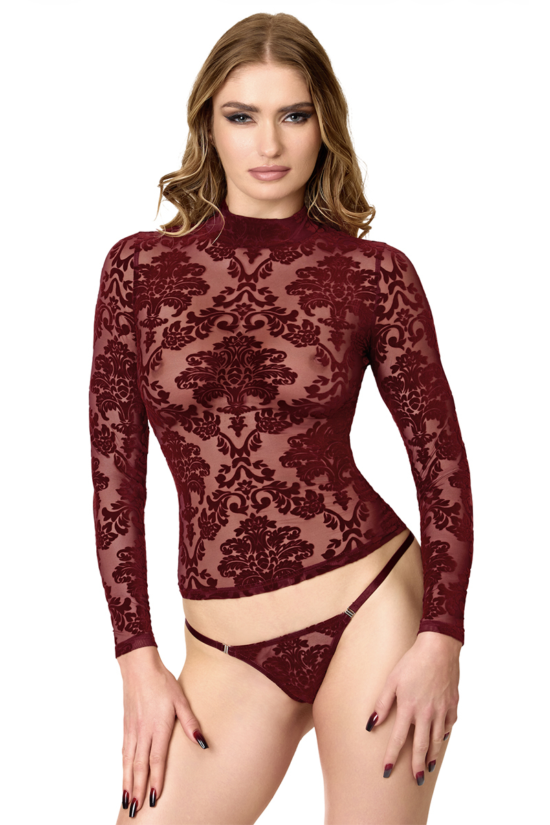 Ooh My God - Top Masquerade F425 Noir Handmade, photo 1