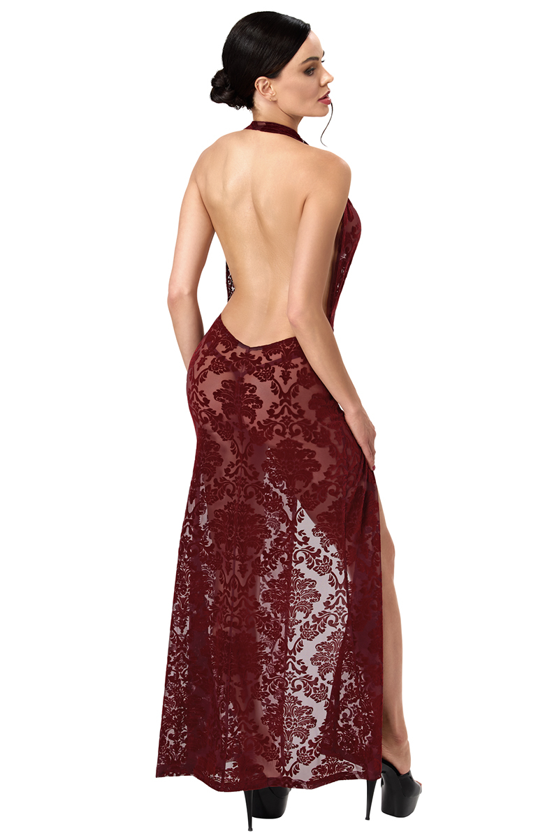 Ooh My God - Robe longue Masquerade F424 Noir Handmade, photo 2