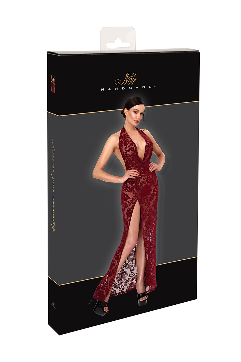 Ooh My God - Robe longue Masquerade F424 Noir Handmade, photo 3