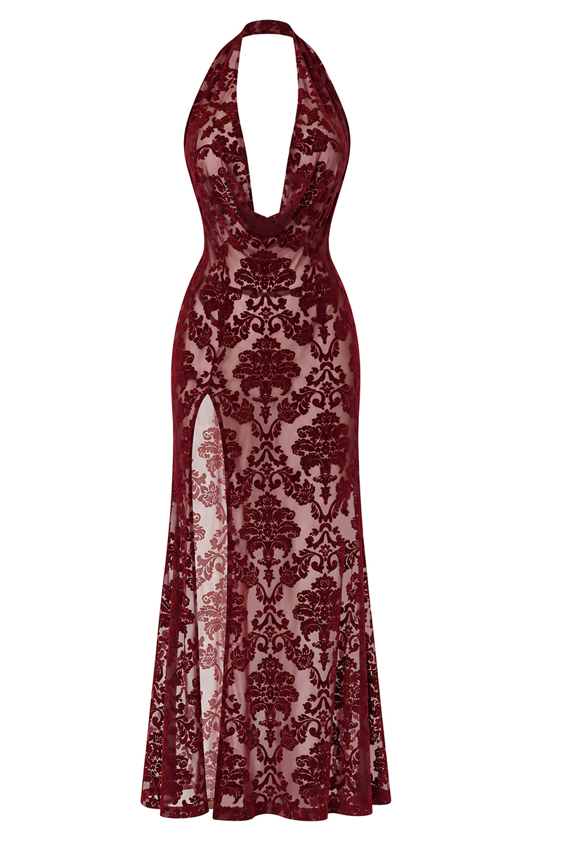 Ooh My God - Robe longue Masquerade F424 Noir Handmade, photo 4