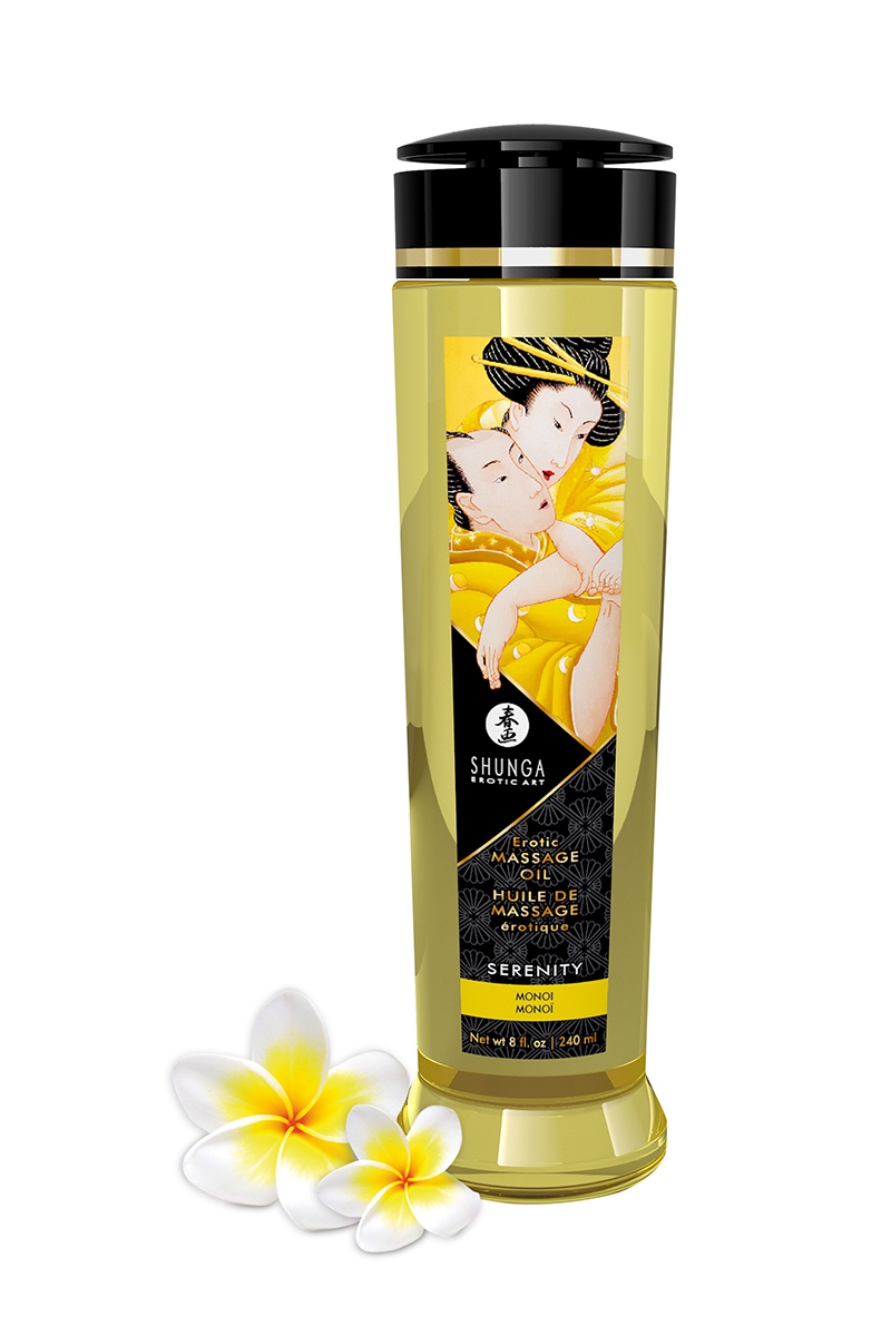 Huile de massage érotique parfum monoï - Shunga