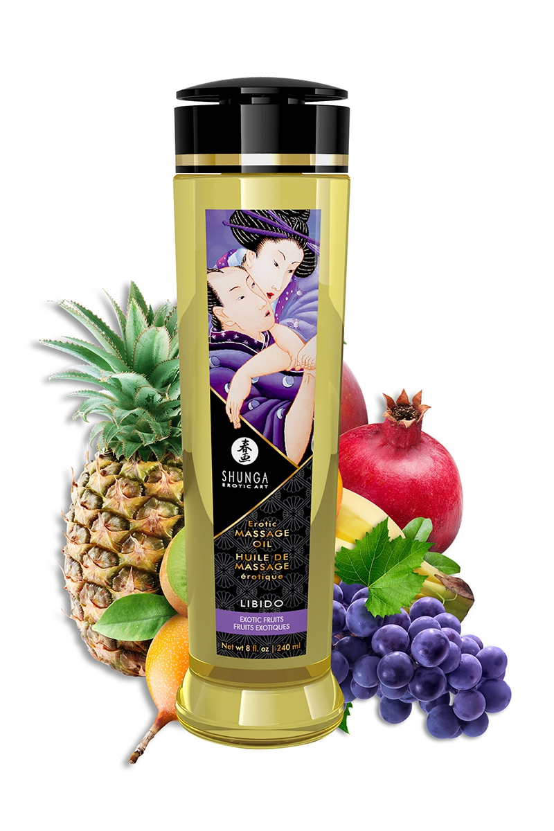 Huile de massage érotique parfum fruits exotiques - Shunga
