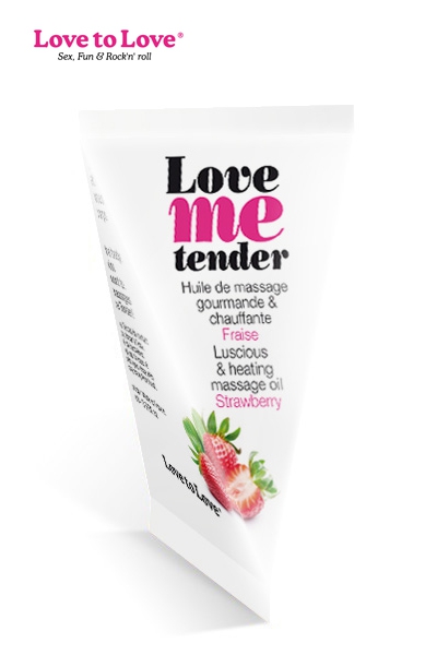 Berlingot huile massage comestible Love me Tender, Love to Love parfum fraise - oohmygod