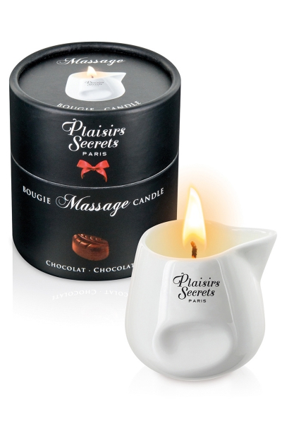 Bougie de massage parfum Chocolat - Plaisirs Secrets
