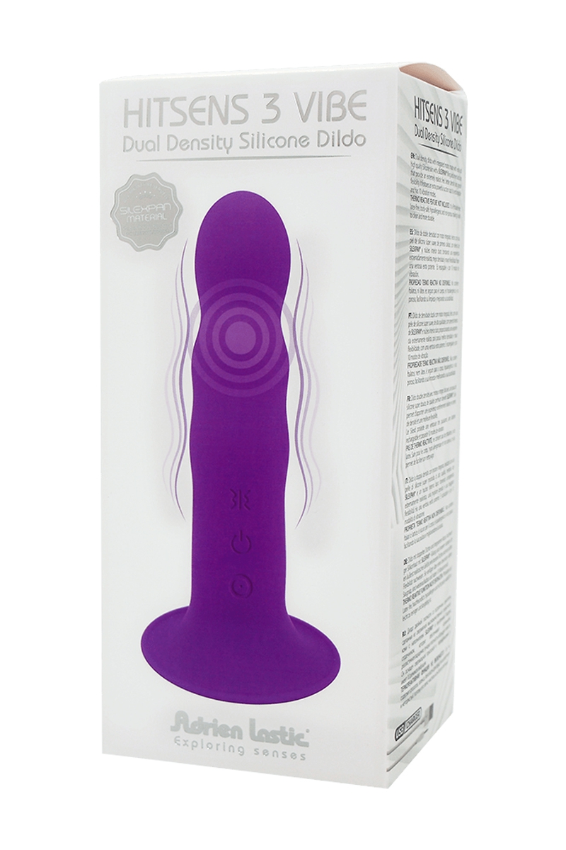 Vibromasseur gode ventouse violet de chez Adrien Lastic, plaisir vaginal ou anal, compatible avec les harnais - oohmygod
