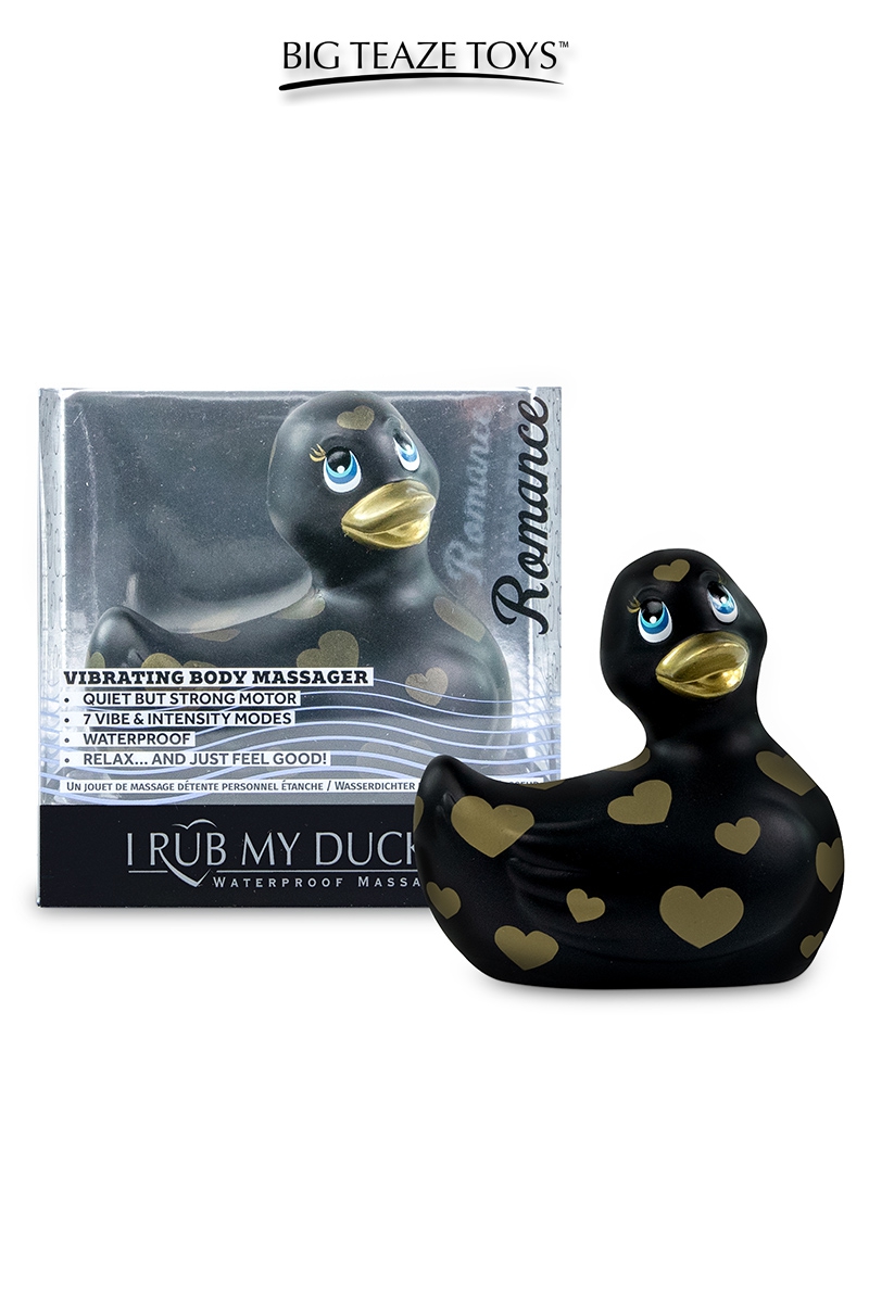 Mini canard vibrant Romance noir et or de la marque Big Teaze Toys - oohmygod