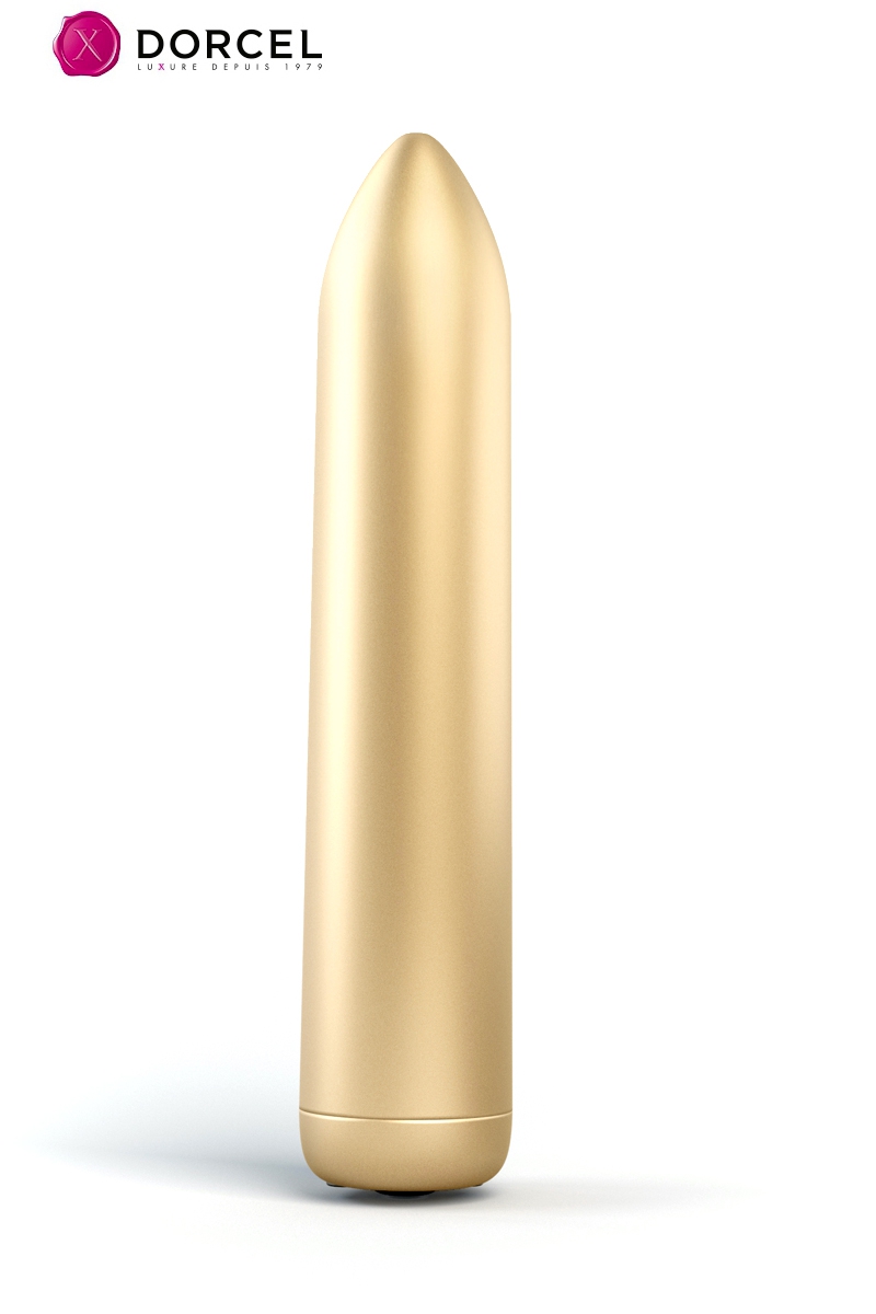 Mini vibromasseur clitoridien Rocket Bullet doré - Dorcel
