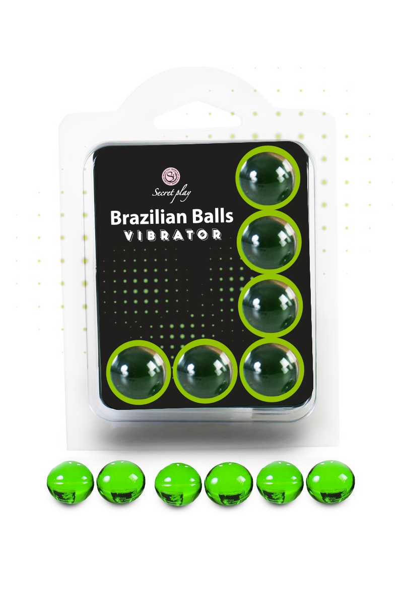 Boules lubrifiantes 6 Brazillian balls effet vibrator - Secret Play