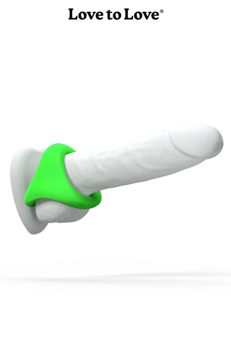 cockring vert a double entree pour y passer le penis et les testicules