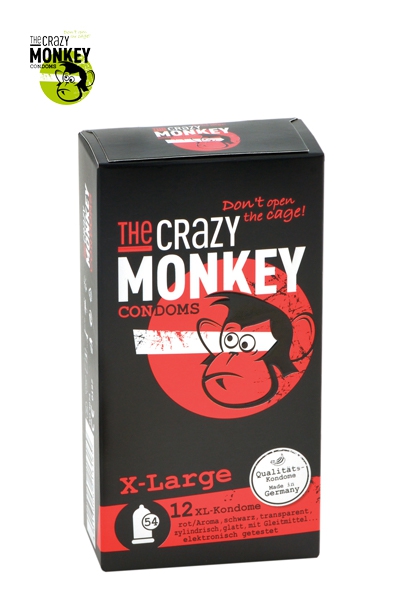 Boite 12 Préservatifs XL - Crazy Monkey