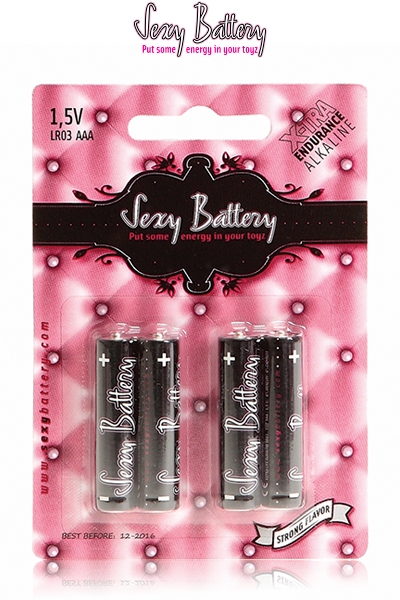 4 piles LR3 (AAA) Xtra Endurance de chez Sexy battery pour une utilisation longue et puyissante de votre sextoy à piles - oohmygod