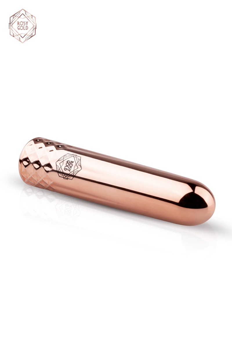 Mini vibromasseur de poche Rosy Gold pour la stimulation vaginale ou clitoridienne, 10 vitesses de vibration - oohmygod