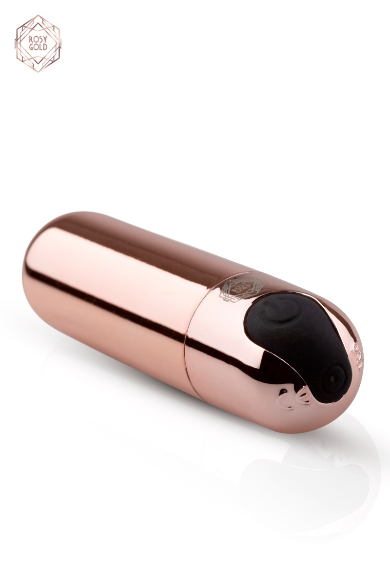 Mini stimulateur Bullet de la marque Rosy Gold, stimulation externe du clitoris, 10 vitesses de vibration - oohmygod