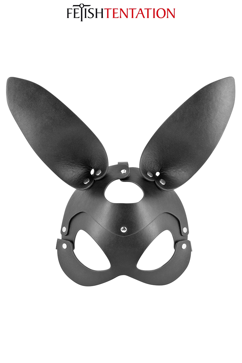 Masque Bunny sexy de la marque Fetish Tentation, masque aux oreilles de lapin, parfait pour les jeux de rôles et jeux BDSM - oohmygod