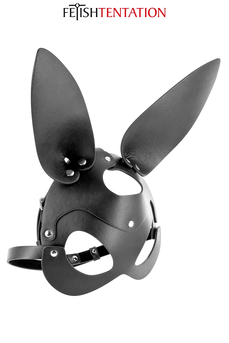 Masque Bunny de Fetish Tentation, masque en faux cuir et aux oreilles de lapin - oohmygod