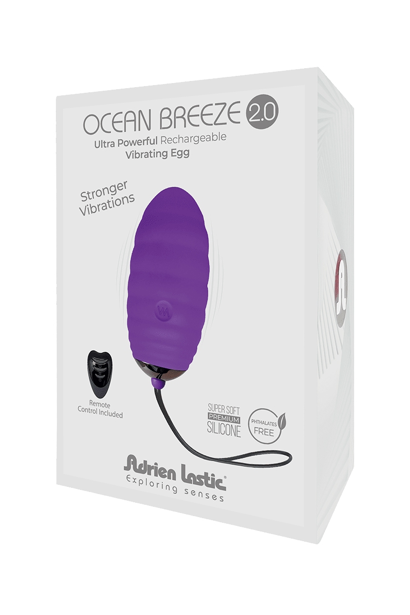 Boite de lOeuf vibrant télécommandé Ocean Breeze V2 couleur Violet de Adrien Lastic - oohmygod
