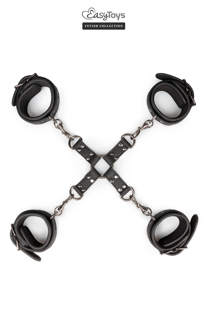 Kit d'attaches croix Hogtie, idéal pour les jeux BDSM - oohmygod