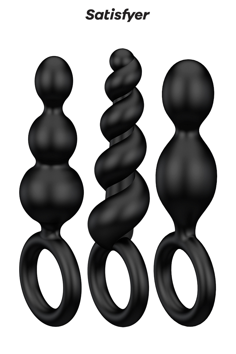 Set de 3 plugs noirs Booty Call de la marque Satisfyer - oohmygod