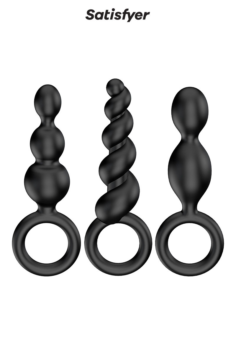 Set de 3 plugs différents noirs Booty Call