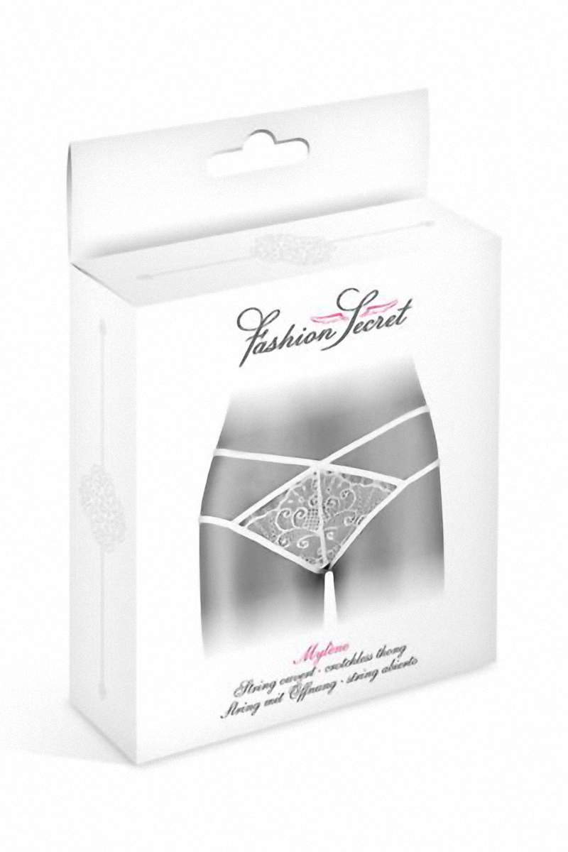 Boite du String ouvert blanc Mylene Fashion Secret - oohmygod