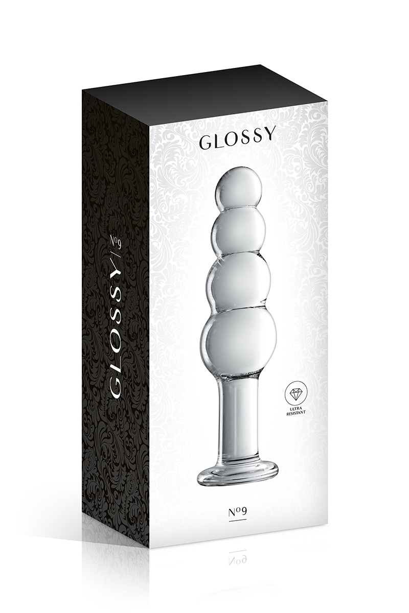 Boite du Gode Clear en verre n° 9de la marque Glossy Toys - oohmygod