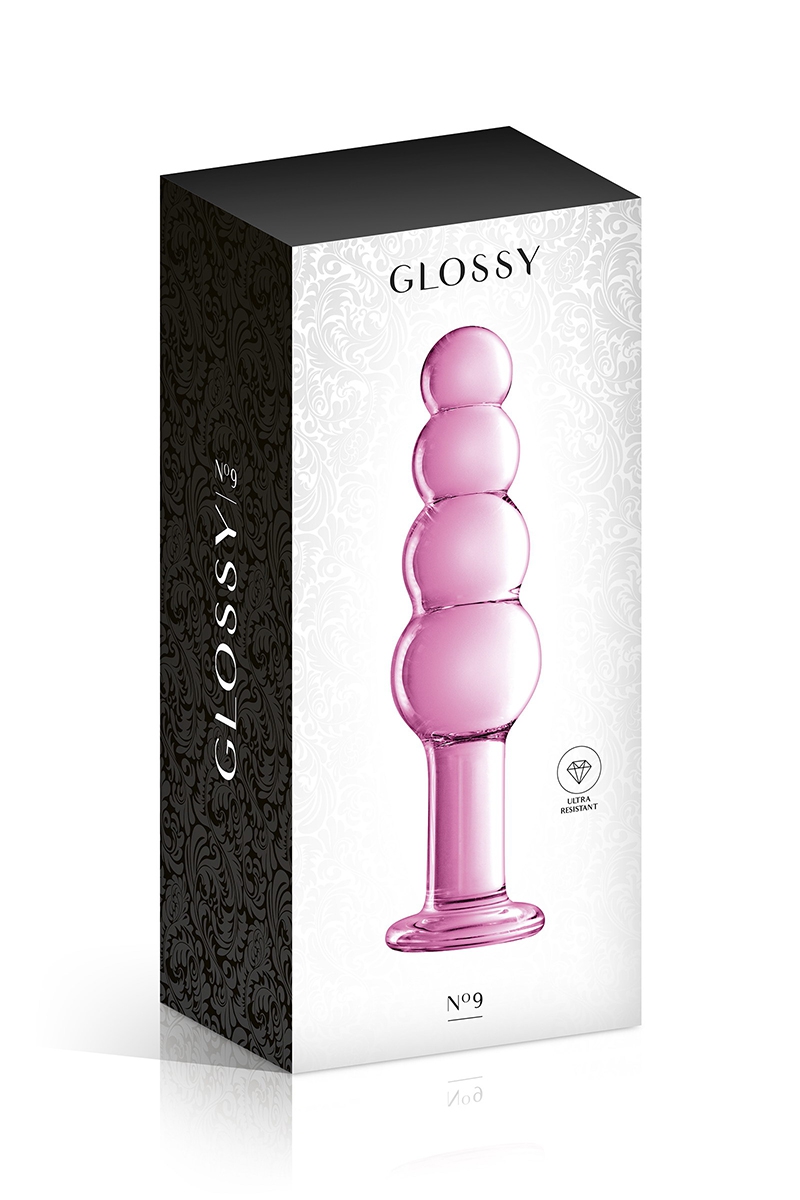 Boite du Plug rose en verre n° 9, sextoy en verre pour le plaisir anal ou vaginal - oohmygod