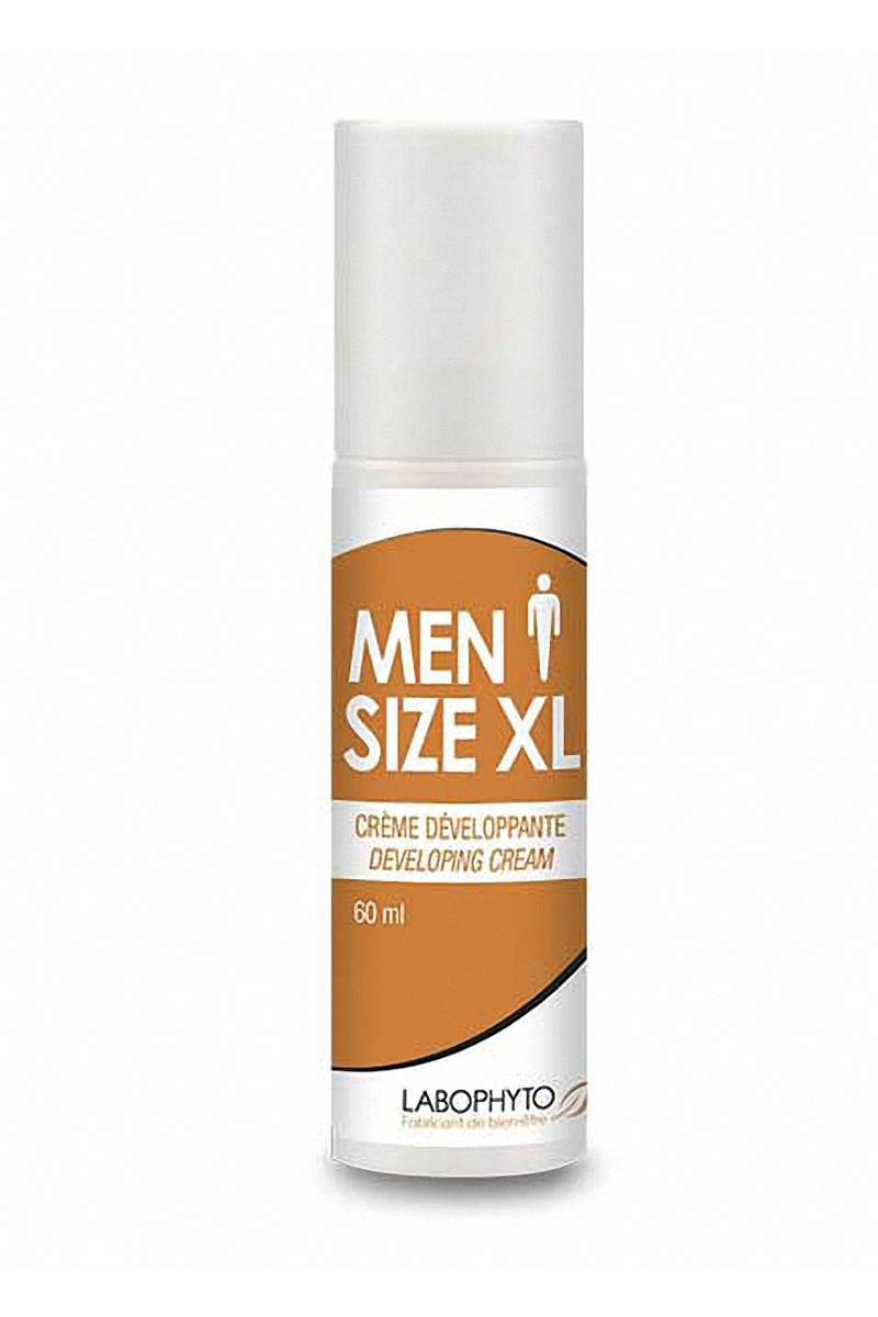 Crème développante pour pénis Men Size XL de la marque Labophyto, crème pour augmenter la taille du pénis, flacon de 60ml