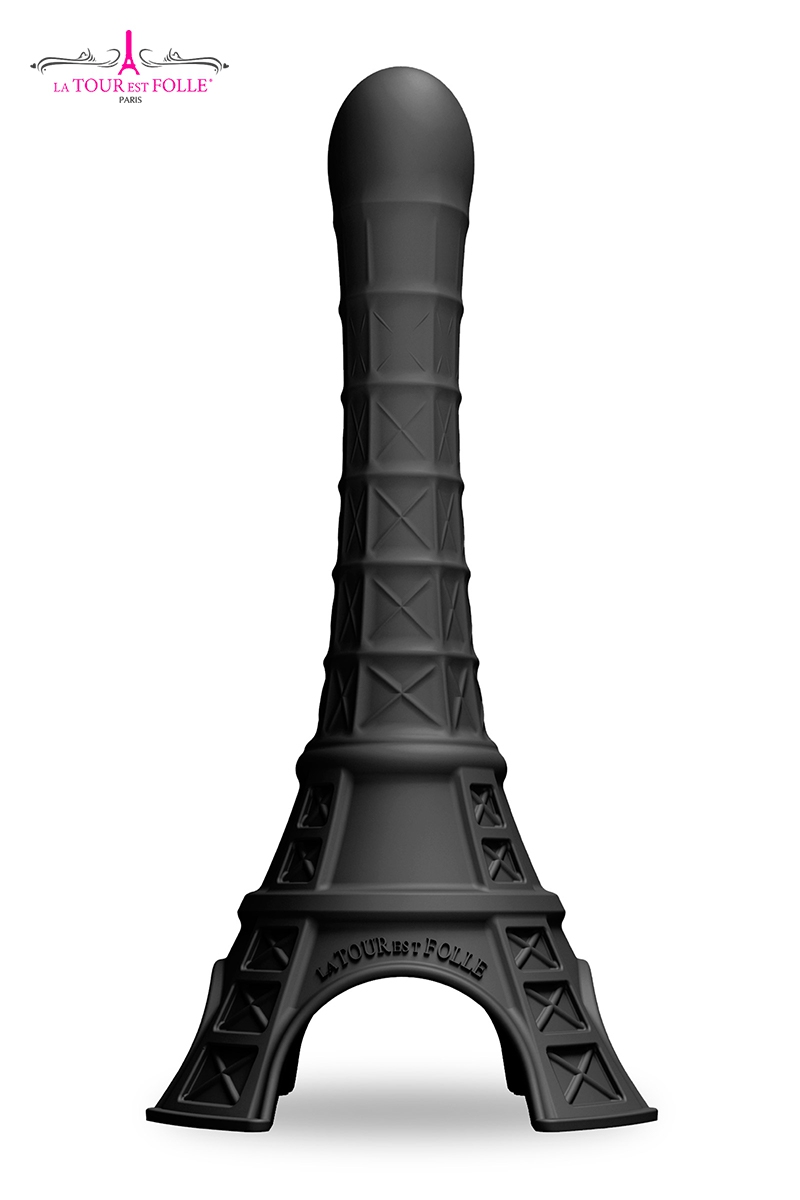 Gode noir La Tour Eiffel de la marque Le Tour Est Folle, godemiché en forme de tour Eiffel pour le plaisir anal ou vaginal - Ooh my god